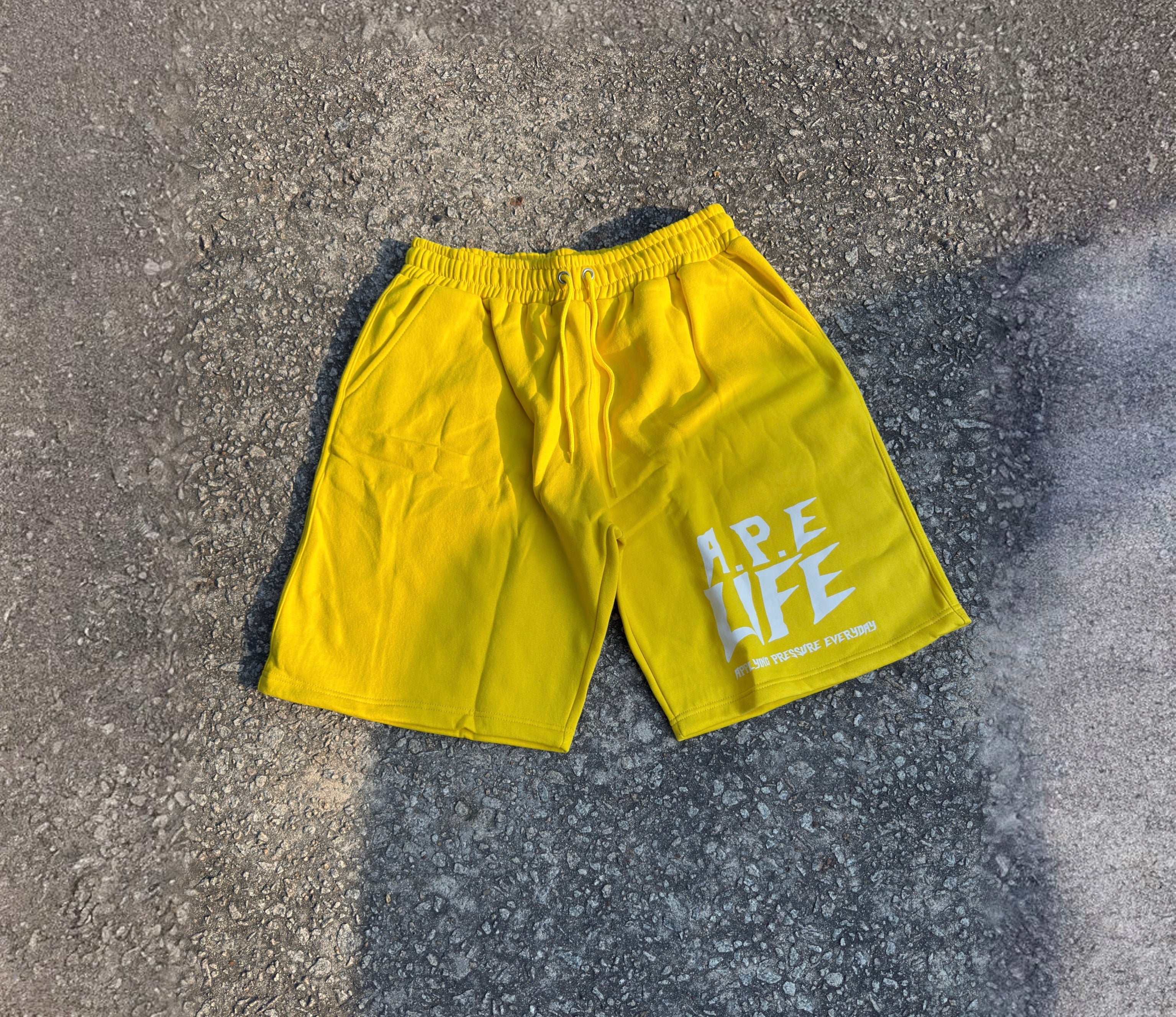 Yellow A.P.E Shorts
